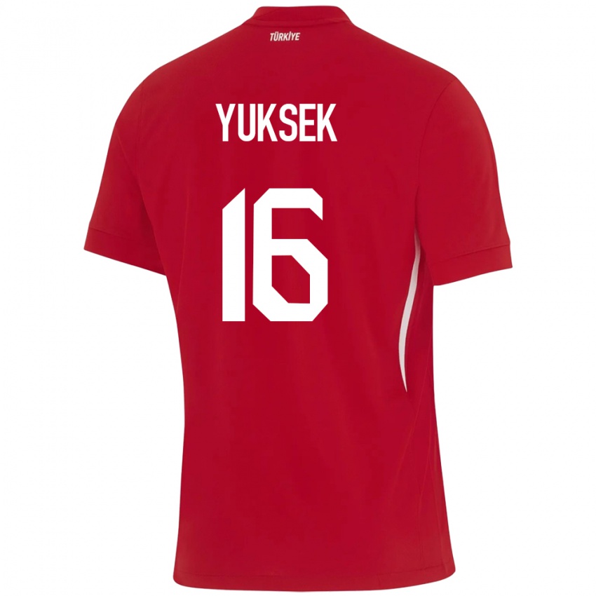 Criança Camisola Turquia İsmail Yüksek #16 Vermelho Alternativa 24-26 Camisa