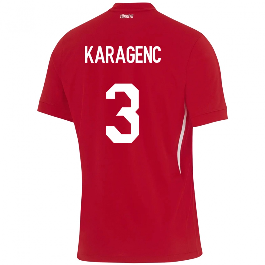 Criança Camisola Turquia Didem Karagenç #3 Vermelho Alternativa 24-26 Camisa