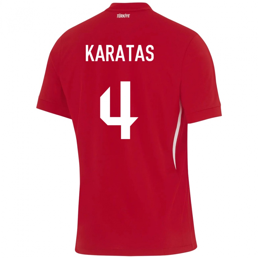 Criança Camisola Turquia Eda Karataş #4 Vermelho Alternativa 24-26 Camisa