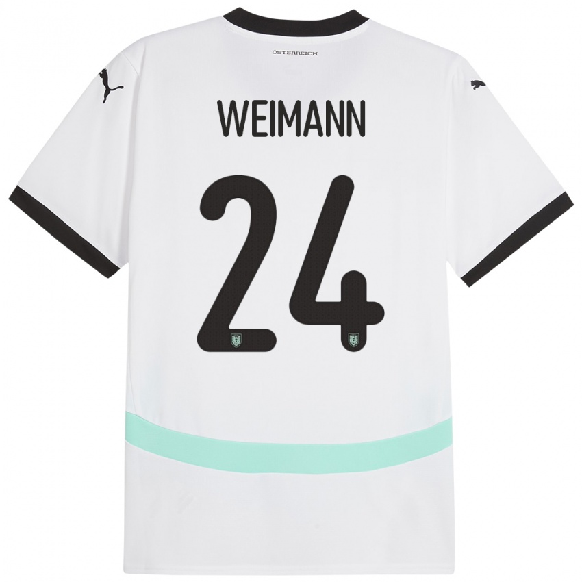 Criança Camisola Áustria Andreas Weimann #24 Branco Alternativa 24-26 Camisa