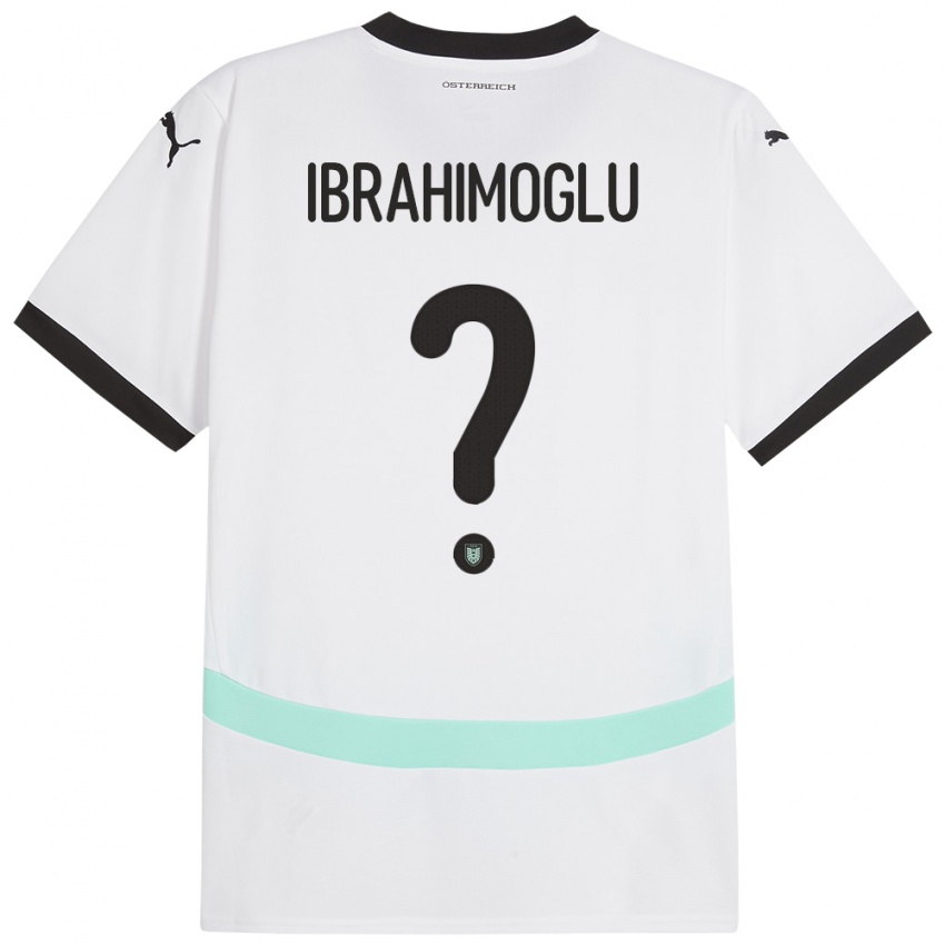 Criança Camisola Áustria Mücahit Ibrahimoglu #0 Branco Alternativa 24-26 Camisa