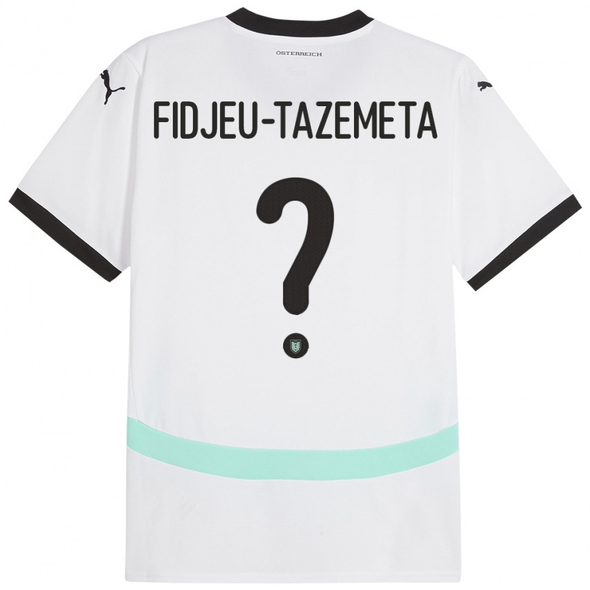 Criança Camisola Áustria Thierry Fidjeu-Tazemeta #0 Branco Alternativa 24-26 Camisa