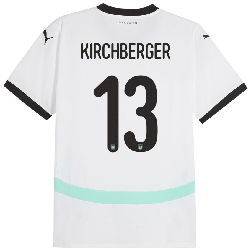 Criança Camisola Áustria Virginia Kirchberger #13 Branco Alternativa 24-26 Camisa