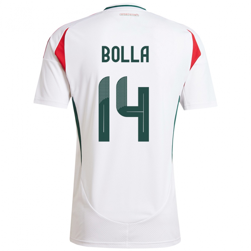 Criança Camisola Hungria Bendegúz Bolla #14 Branco Alternativa 24-26 Camisa