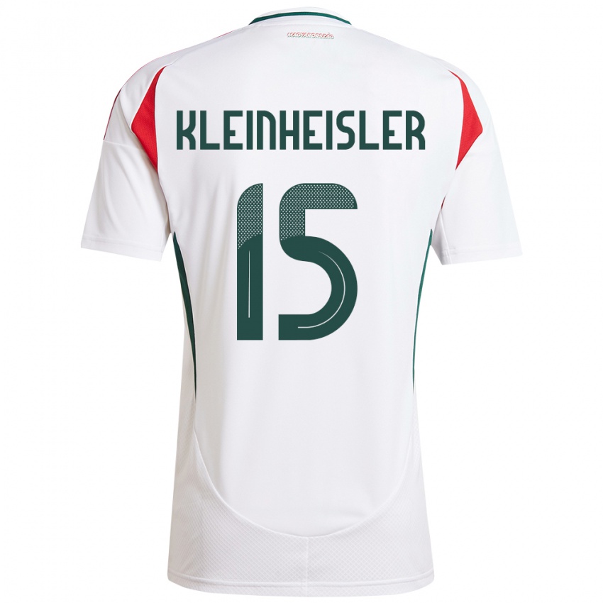 Criança Camisola Hungria László Kleinheisler #15 Branco Alternativa 24-26 Camisa