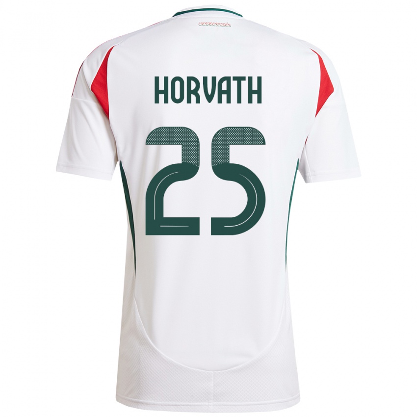 Criança Camisola Hungria Krisztofer Horváth #25 Branco Alternativa 24-26 Camisa