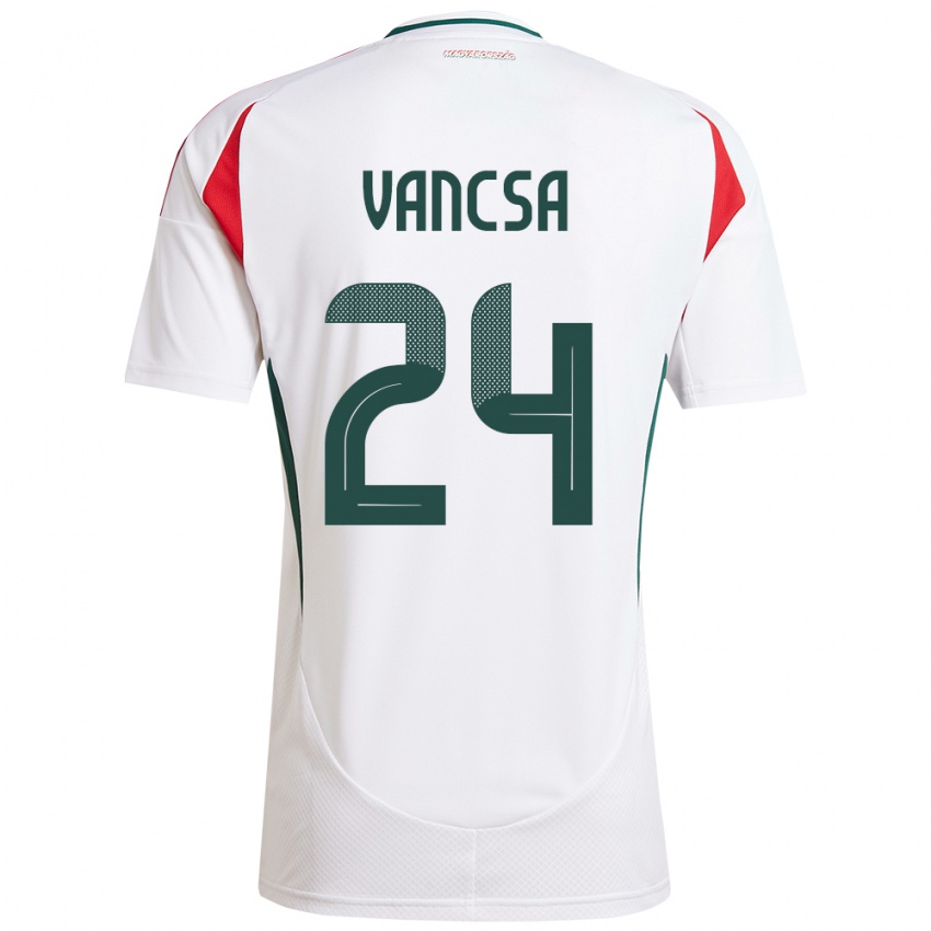 Criança Camisola Hungria Zalán Vancsa #24 Branco Alternativa 24-26 Camisa