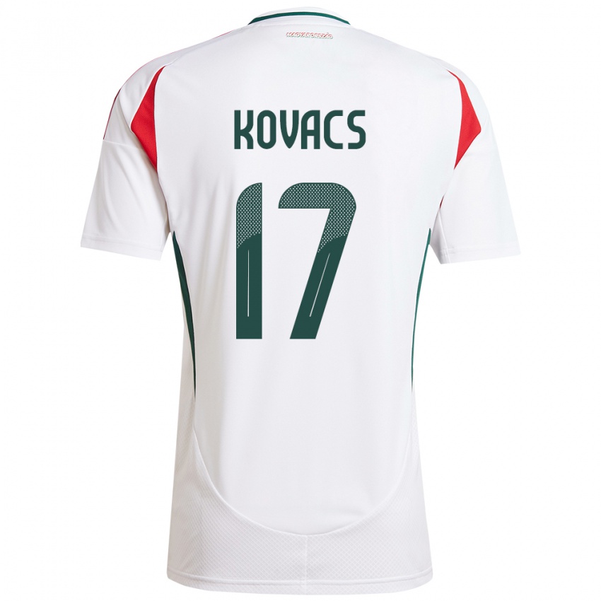 Criança Camisola Hungria Mátyás Kovács #17 Branco Alternativa 24-26 Camisa