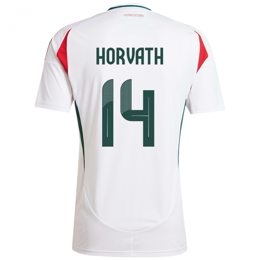 Criança Camisola Hungria Artúr Horváth #14 Branco Alternativa 24-26 Camisa