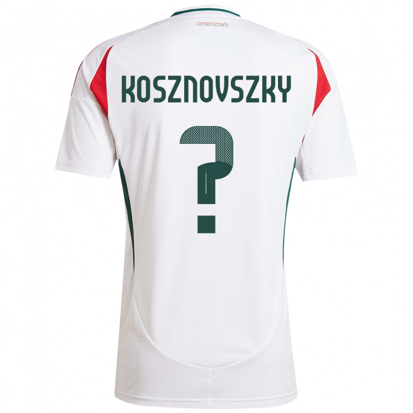 Criança Camisola Hungria Márk Kosznovszky #0 Branco Alternativa 24-26 Camisa