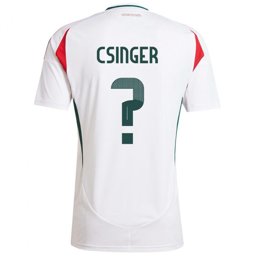 Criança Camisola Hungria Márk Csinger #0 Branco Alternativa 24-26 Camisa