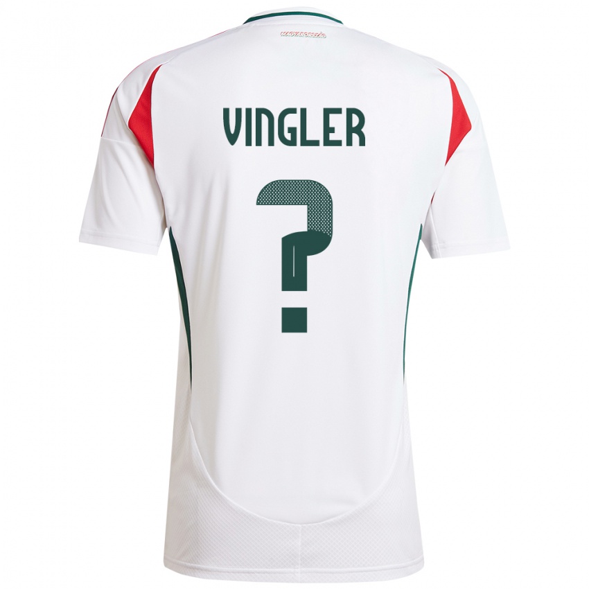 Criança Camisola Hungria László Vingler #0 Branco Alternativa 24-26 Camisa