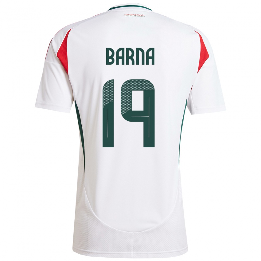 Criança Camisola Hungria Daniel Barna #19 Branco Alternativa 24-26 Camisa