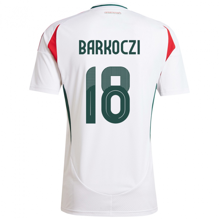 Criança Camisola Hungria Barnabás Barkóczi #18 Branco Alternativa 24-26 Camisa