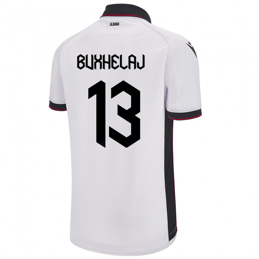 Criança Camisola Albânia Paulo Buxhelaj #13 Branco Alternativa 24-26 Camisa