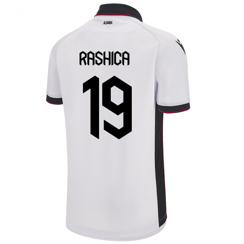 Criança Camisola Albânia Ermir Rashica #19 Branco Alternativa 24-26 Camisa