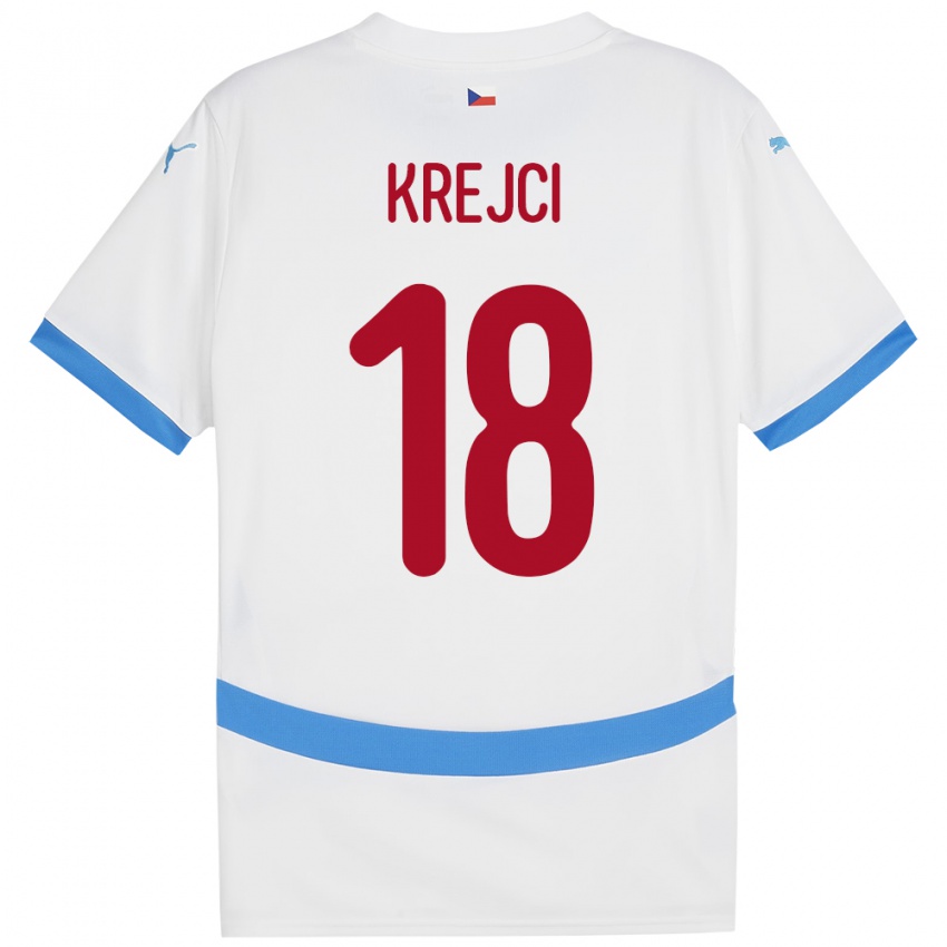 Criança Camisola República Checa Ladislav Krejci #18 Branco Alternativa 24-26 Camisa