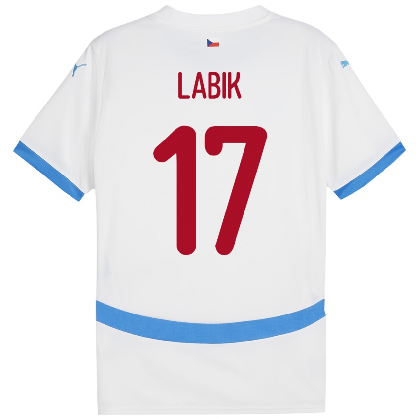 Criança Camisola República Checa Albert Labik #17 Branco Alternativa 24-26 Camisa