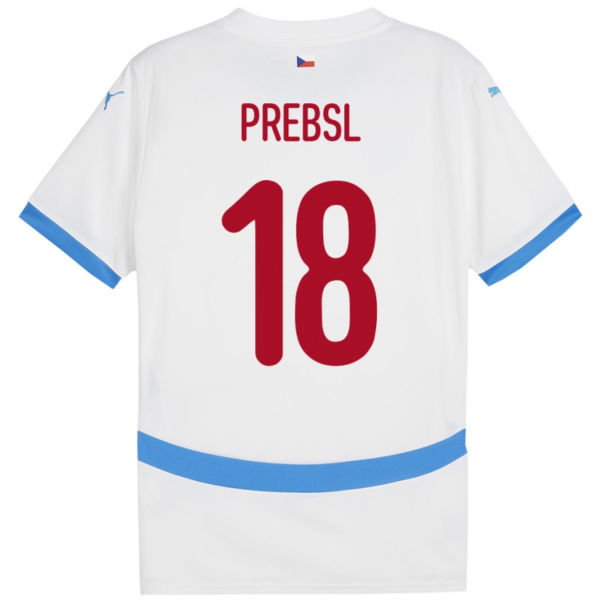 Criança Camisola República Checa Filip Prebsl #18 Branco Alternativa 24-26 Camisa