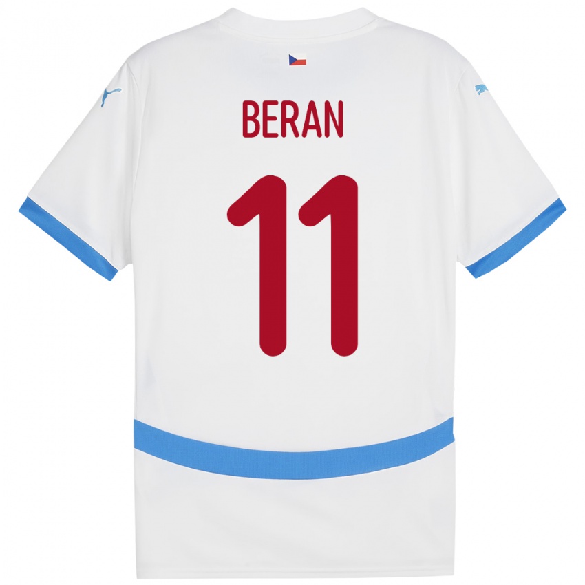 Criança Camisola República Checa Stepan Beran #11 Branco Alternativa 24-26 Camisa