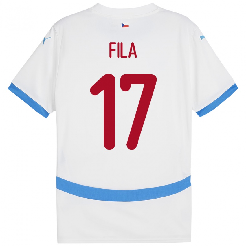 Criança Camisola República Checa Lukas Fila #17 Branco Alternativa 24-26 Camisa