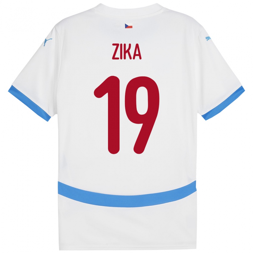 Criança Camisola República Checa Petr Zika #19 Branco Alternativa 24-26 Camisa