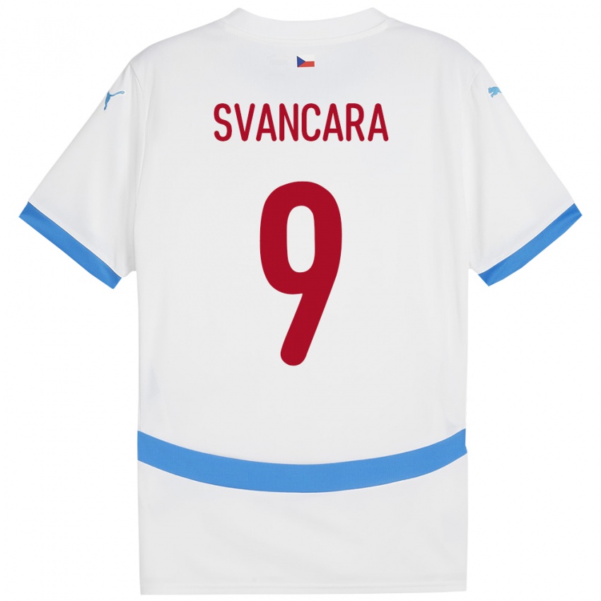 Criança Camisola República Checa Daniel Svancara #9 Branco Alternativa 24-26 Camisa