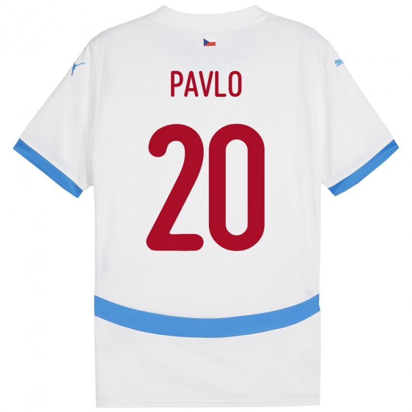 Criança Camisola República Checa Simon Pavlo #20 Branco Alternativa 24-26 Camisa