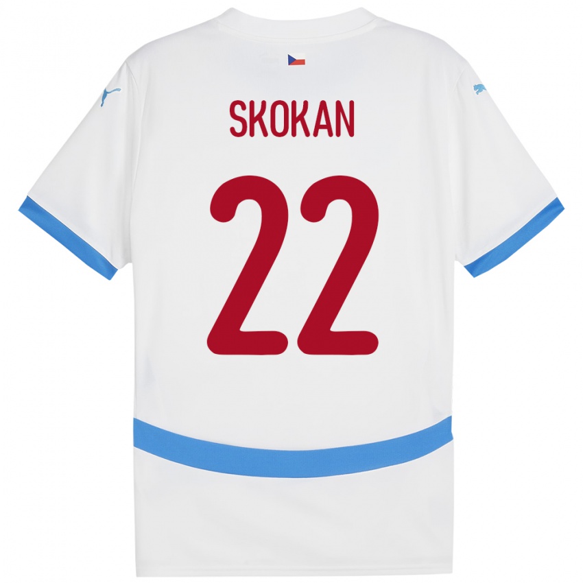 Criança Camisola República Checa Vitek Skokan #22 Branco Alternativa 24-26 Camisa