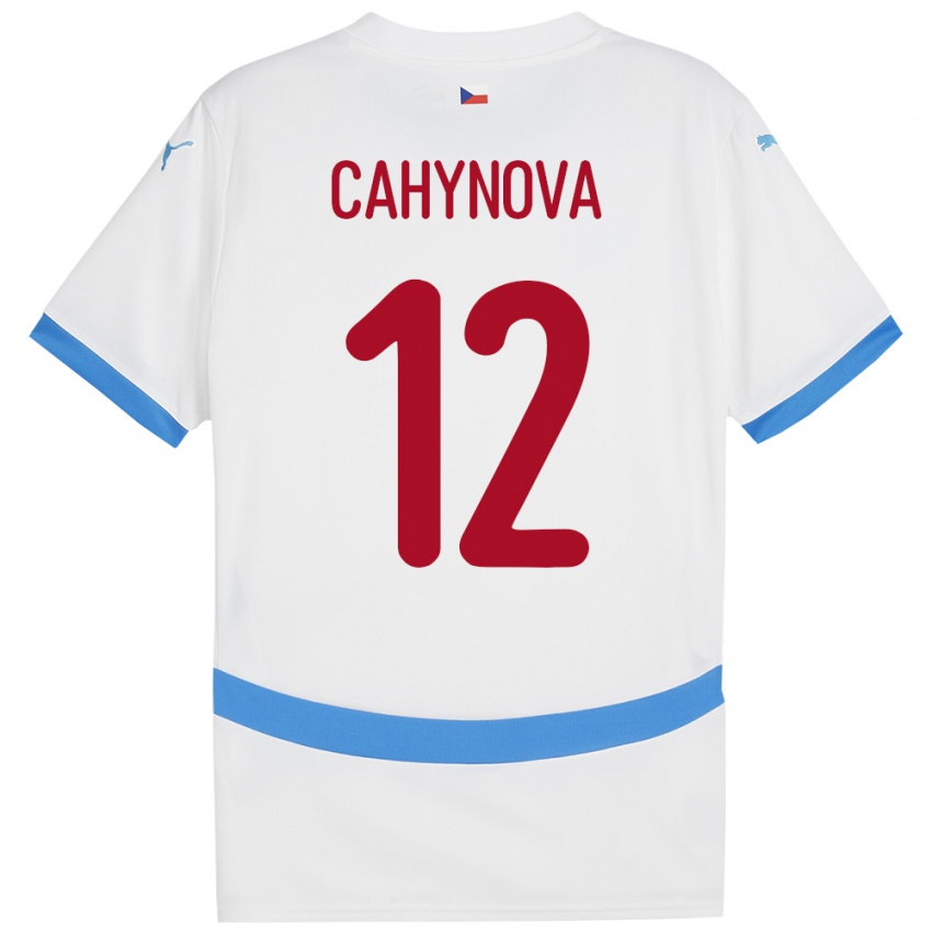 Criança Camisola República Checa Klára Cahynová #12 Branco Alternativa 24-26 Camisa