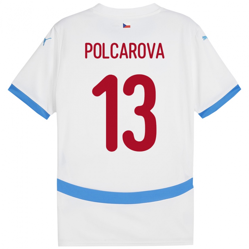 Criança Camisola República Checa Barbora Polcarová #13 Branco Alternativa 24-26 Camisa