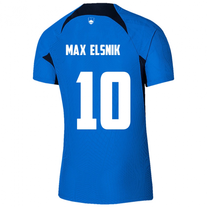 Criança Camisola Eslovênia Timi Max Elsnik #10 Azul Alternativa 24-26 Camisa