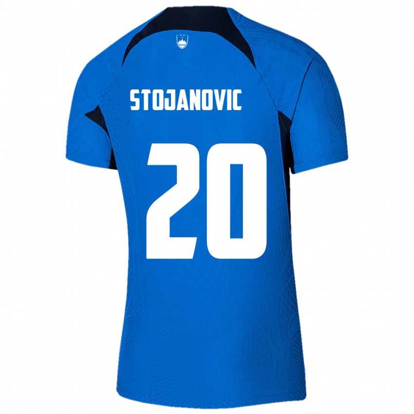 Criança Camisola Eslovênia Petar Stojanović #20 Azul Alternativa 24-26 Camisa