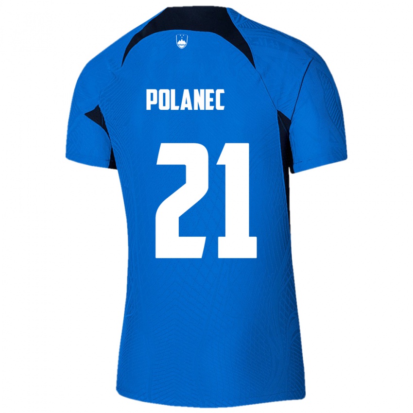Criança Camisola Eslovênia Gaj Polanec #21 Azul Alternativa 24-26 Camisa