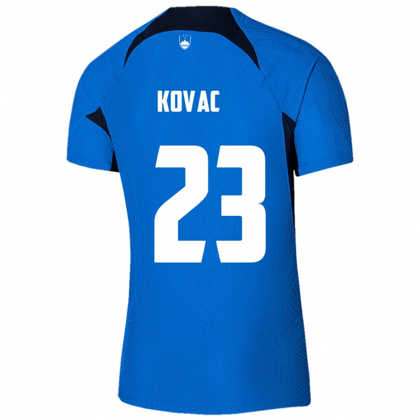 Criança Camisola Eslovênia Blaz Kovac #23 Azul Alternativa 24-26 Camisa