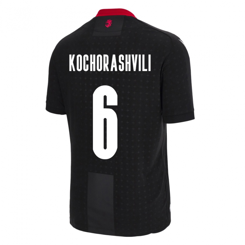 Criança Camisola Geórgia Giorgi Kochorashvili #6 Preto Alternativa 24-26 Camisa