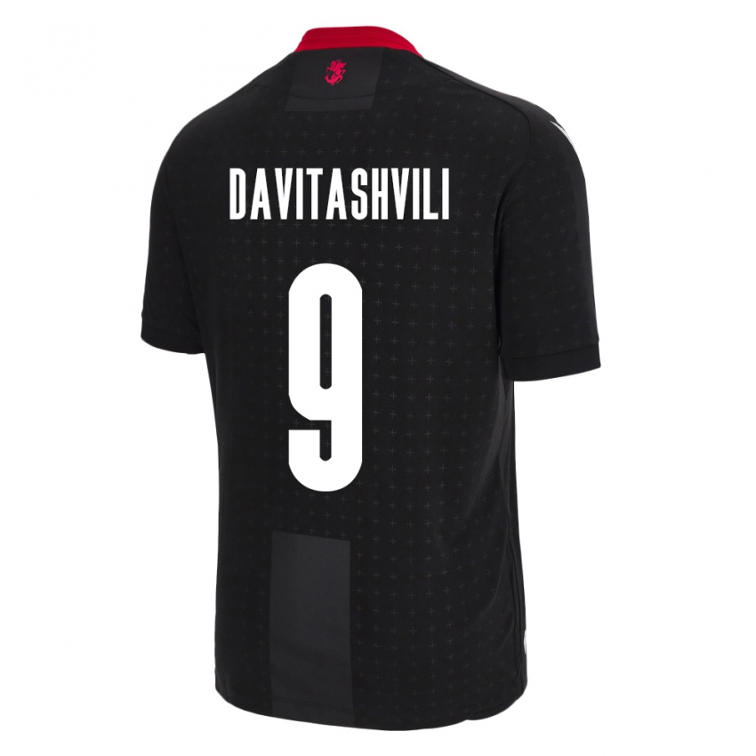 Criança Camisola Geórgia Zuriko Davitashvili #9 Preto Alternativa 24-26 Camisa