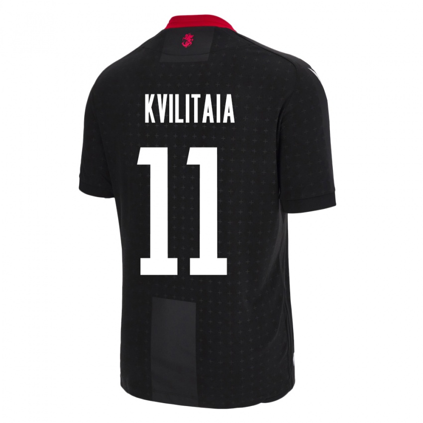 Criança Camisola Geórgia Giorgi Kvilitaia #11 Preto Alternativa 24-26 Camisa