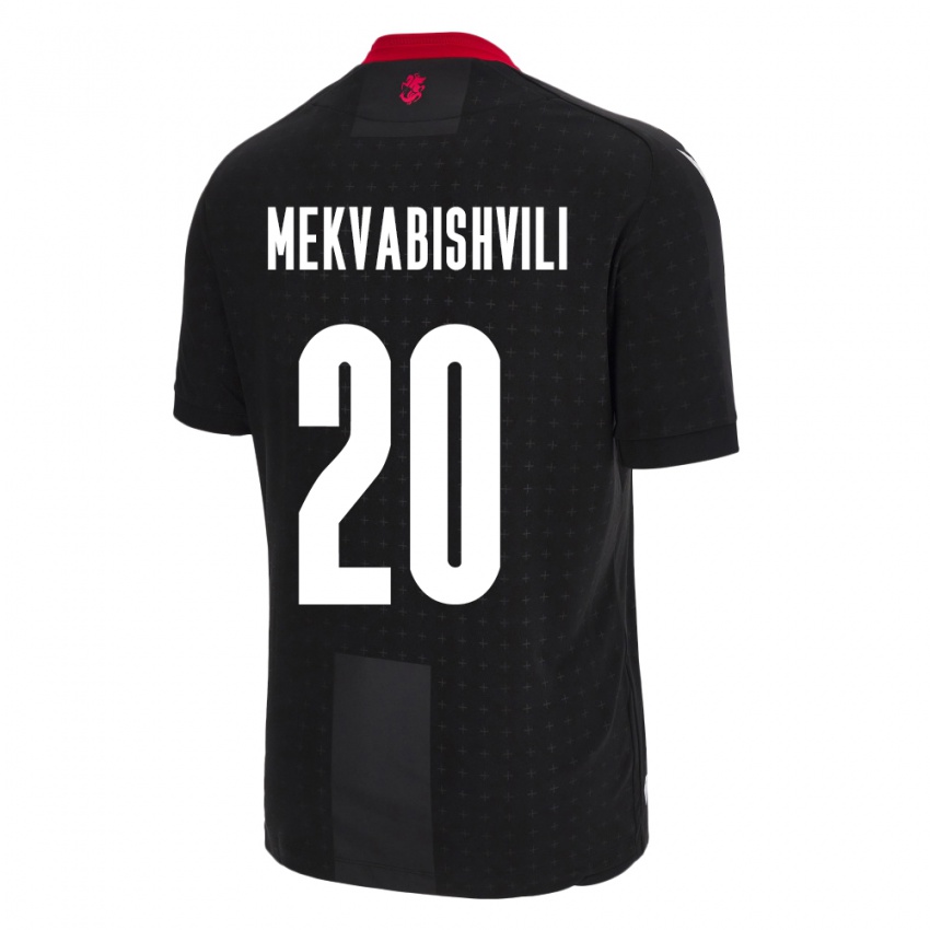 Criança Camisola Geórgia Anzor Mekvabishvili #20 Preto Alternativa 24-26 Camisa