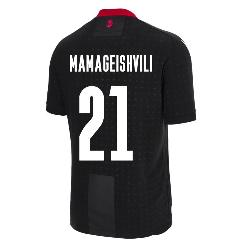 Criança Camisola Geórgia Otar Mamageishvili #21 Preto Alternativa 24-26 Camisa