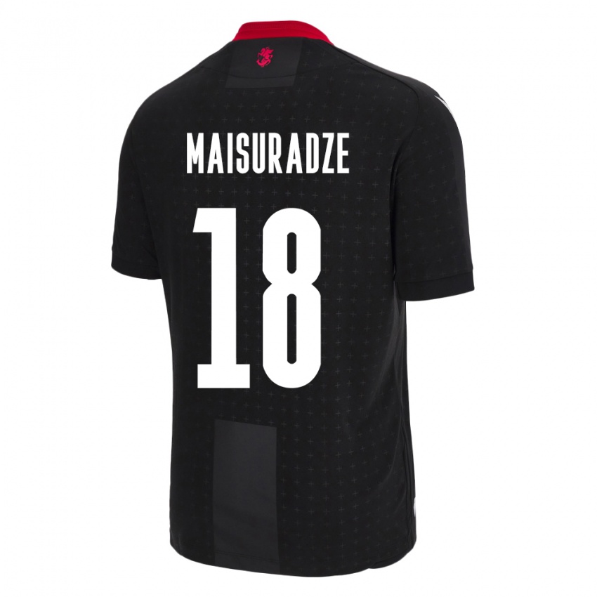 Criança Camisola Geórgia Giorgi Maisuradze #18 Preto Alternativa 24-26 Camisa