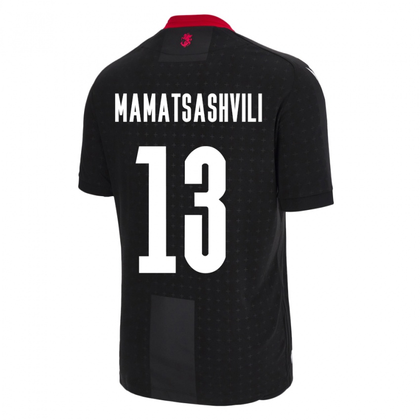 Criança Camisola Geórgia Saba Mamatsashvili #13 Preto Alternativa 24-26 Camisa