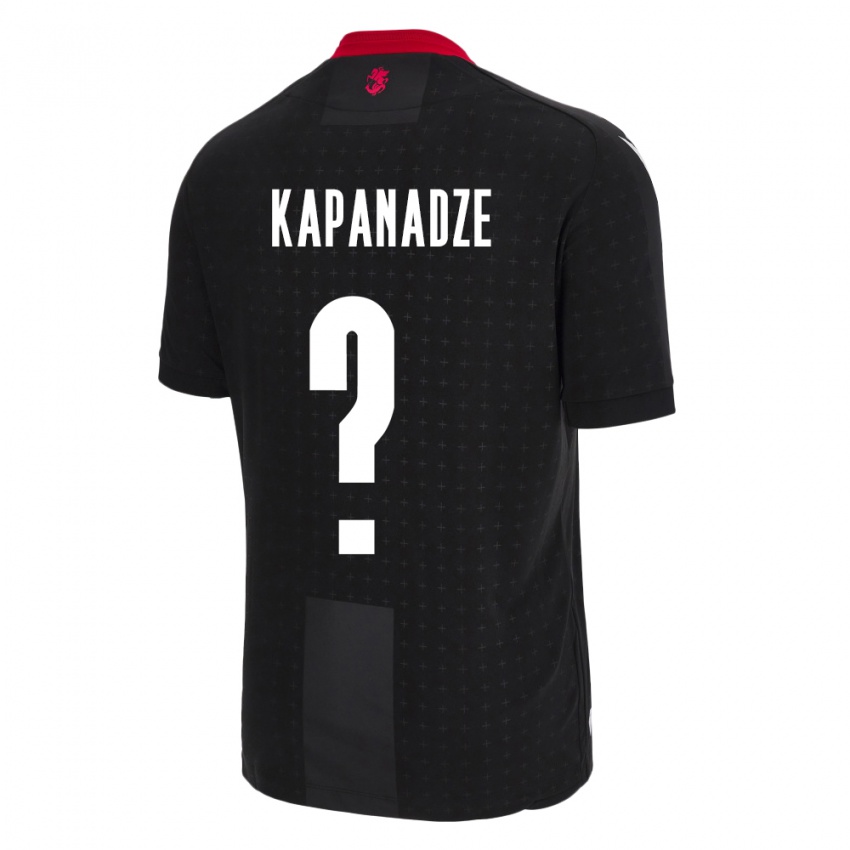 Criança Camisola Geórgia Avto Kapanadze #0 Preto Alternativa 24-26 Camisa