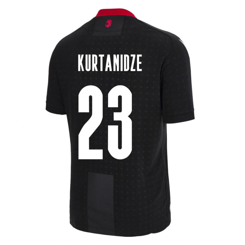 Criança Camisola Geórgia Revaz Kurtanidze #23 Preto Alternativa 24-26 Camisa