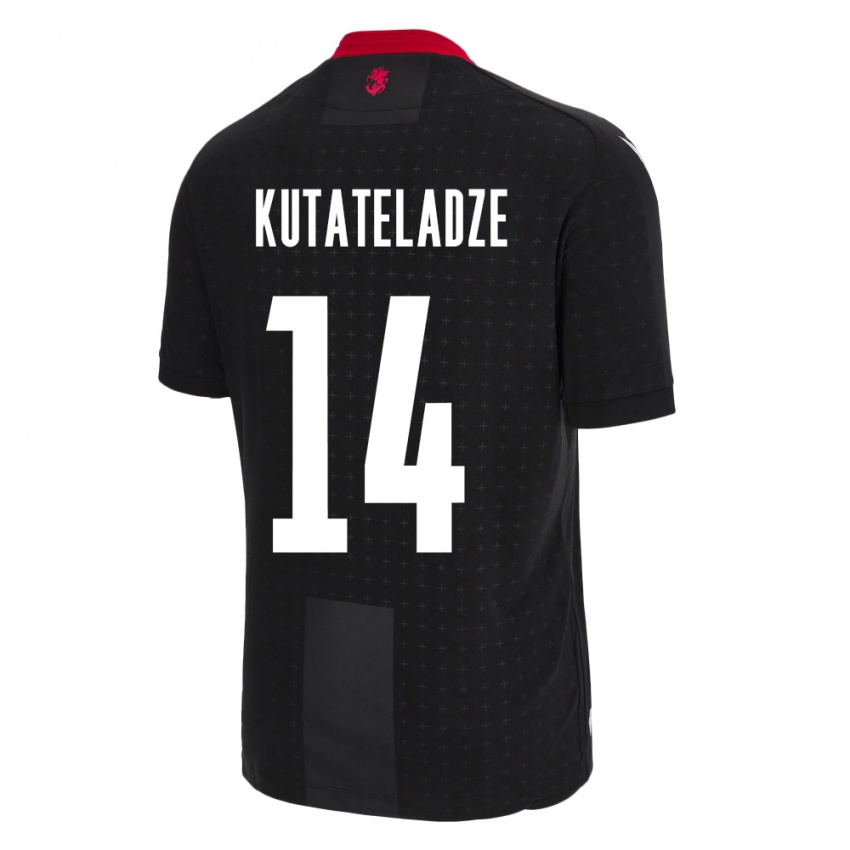 Criança Camisola Geórgia Alexandre Kutateladze #14 Preto Alternativa 24-26 Camisa