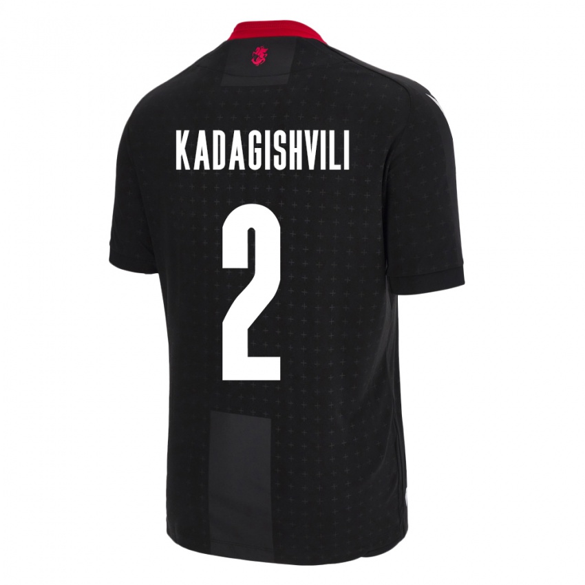 Criança Camisola Geórgia Gvantsa Kadagishvili #2 Preto Alternativa 24-26 Camisa