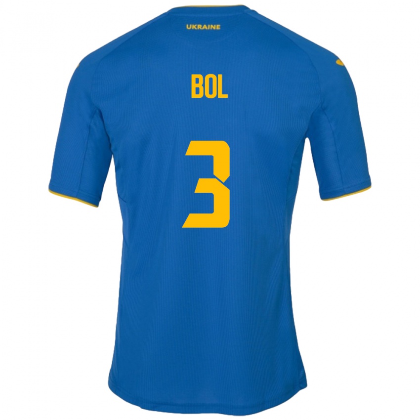 Criança Camisola Ucrânia Anton Bol #3 Azul Alternativa 24-26 Camisa