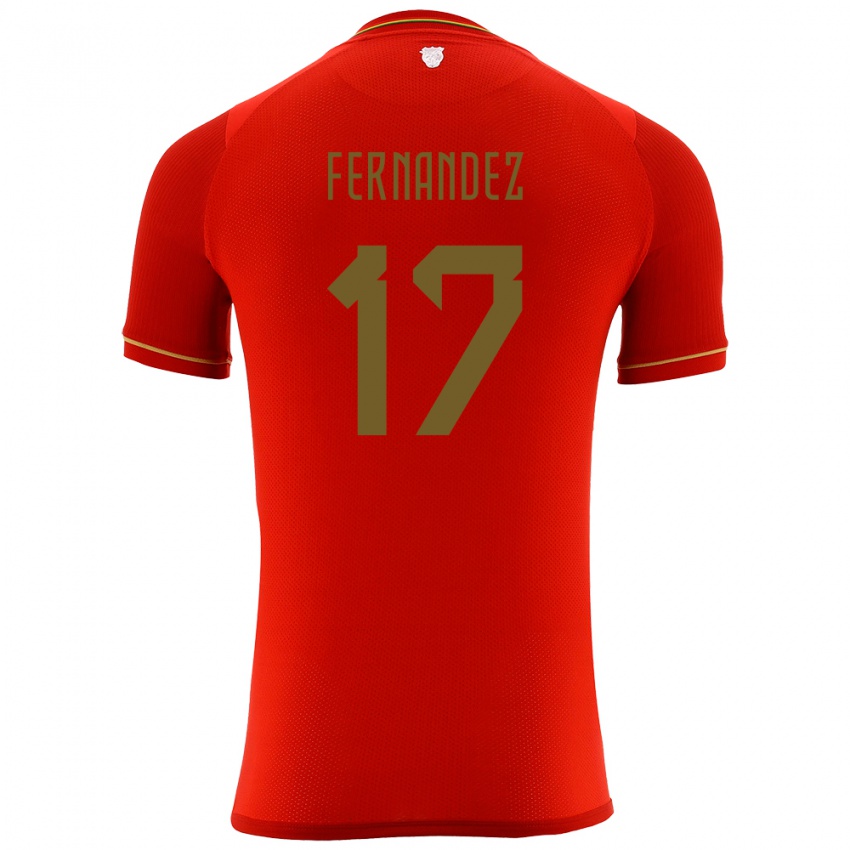 Criança Camisola Bolívia Roberto Fernández #17 Vermelho Alternativa 24-26 Camisa