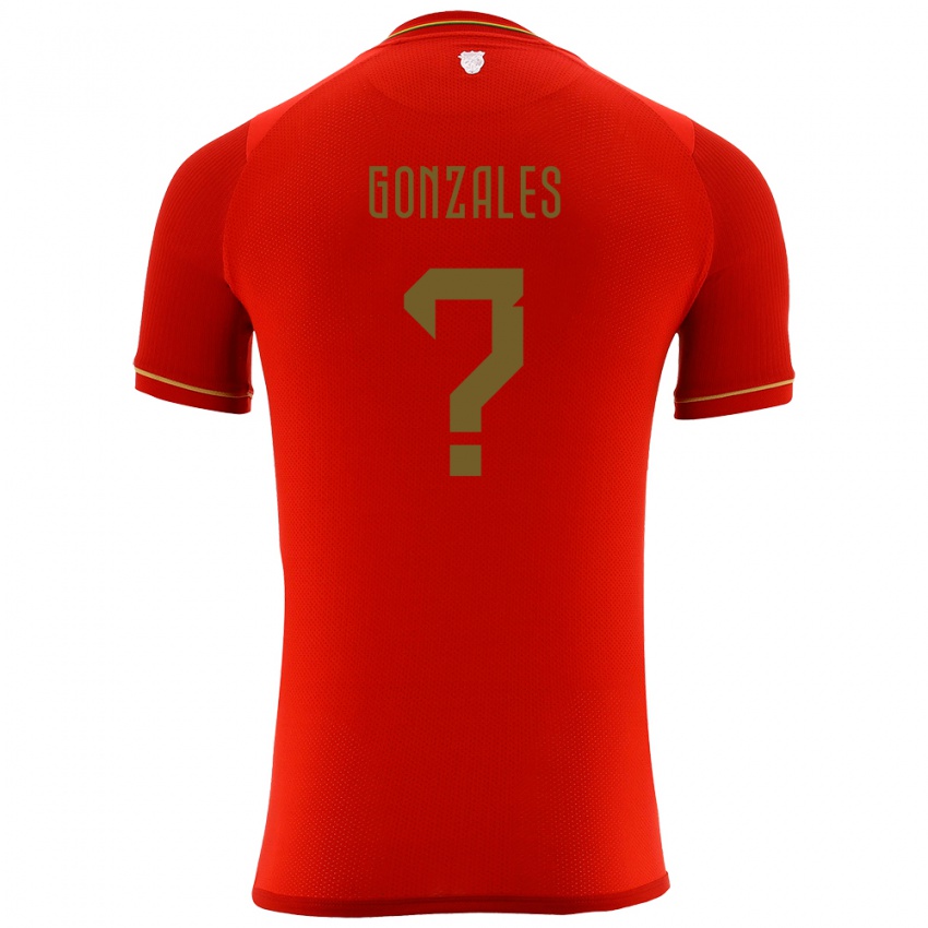 Criança Camisola Bolívia Franz Gonzales #0 Vermelho Alternativa 24-26 Camisa