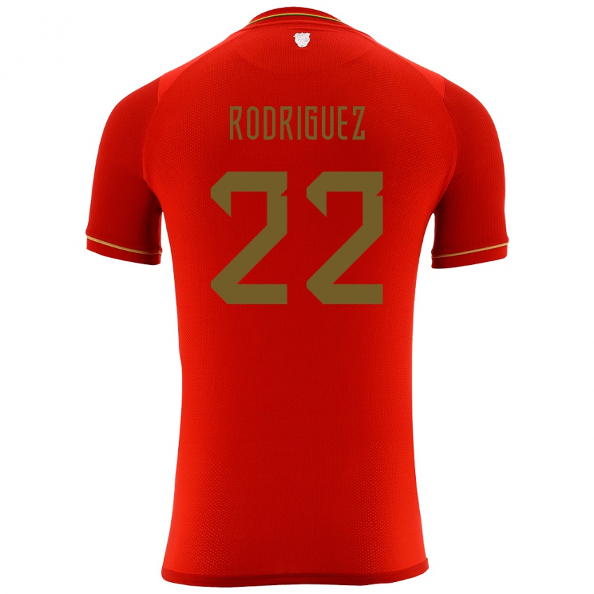 Criança Camisola Bolívia Carlitos Rodriguez #22 Vermelho Alternativa 24-26 Camisa